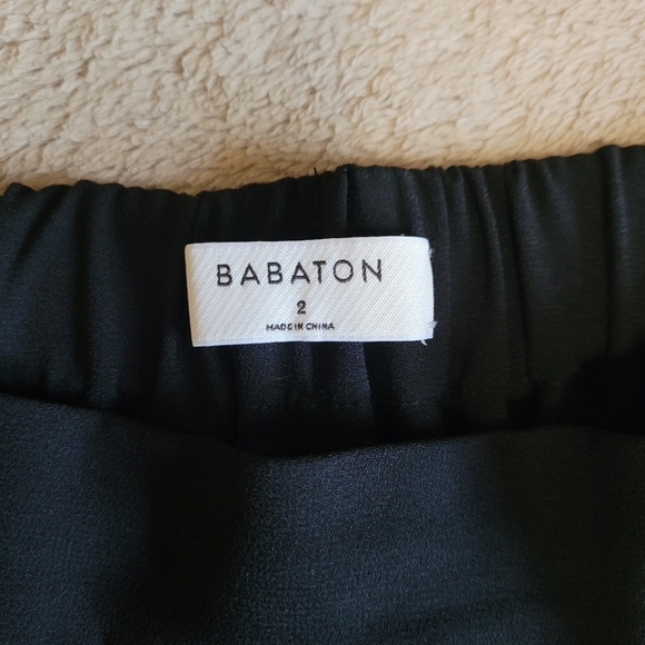 Aritzia Babaton Cohen black pant with white side stripes size 2​ - Picture 9 of 11